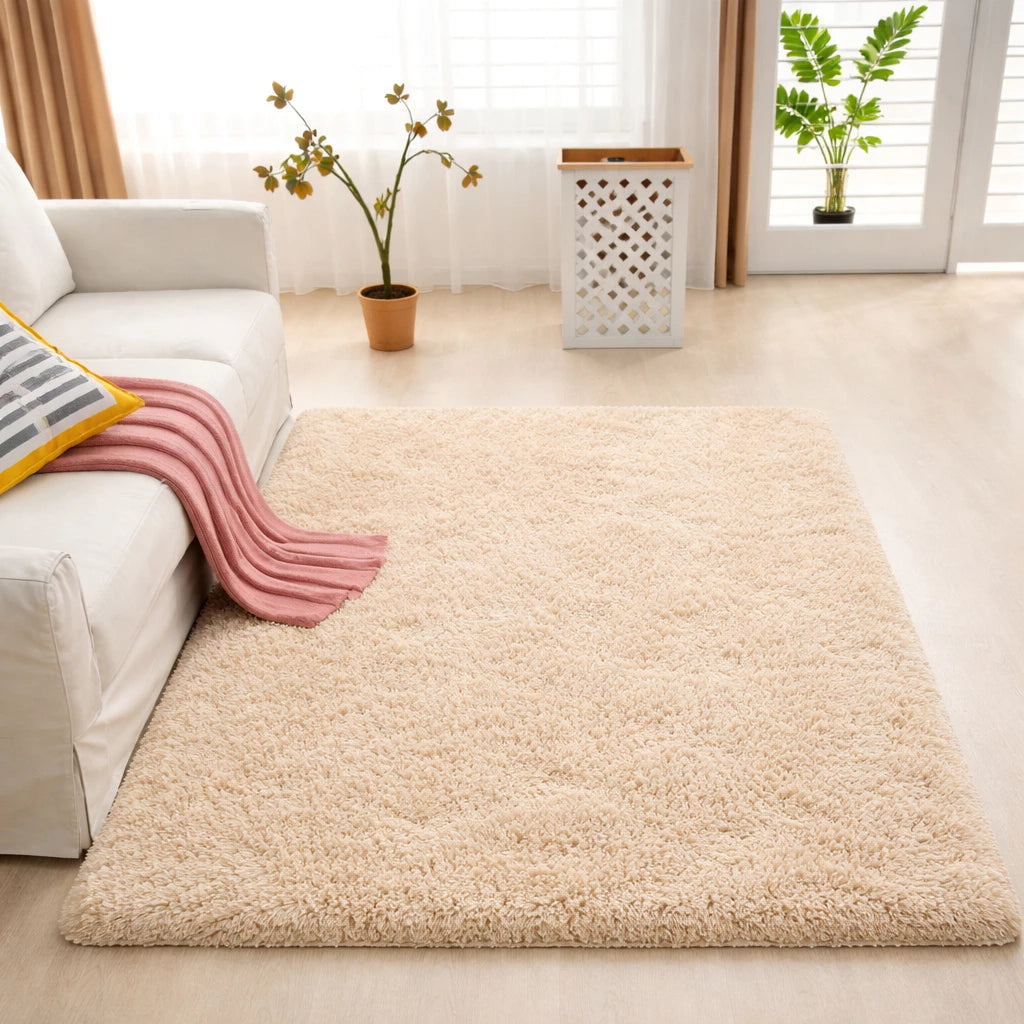 Tapete Peludo Shaggy NOXHome | Felpudo Antiderrapante Sala e Quarto 1,00x1,50m
