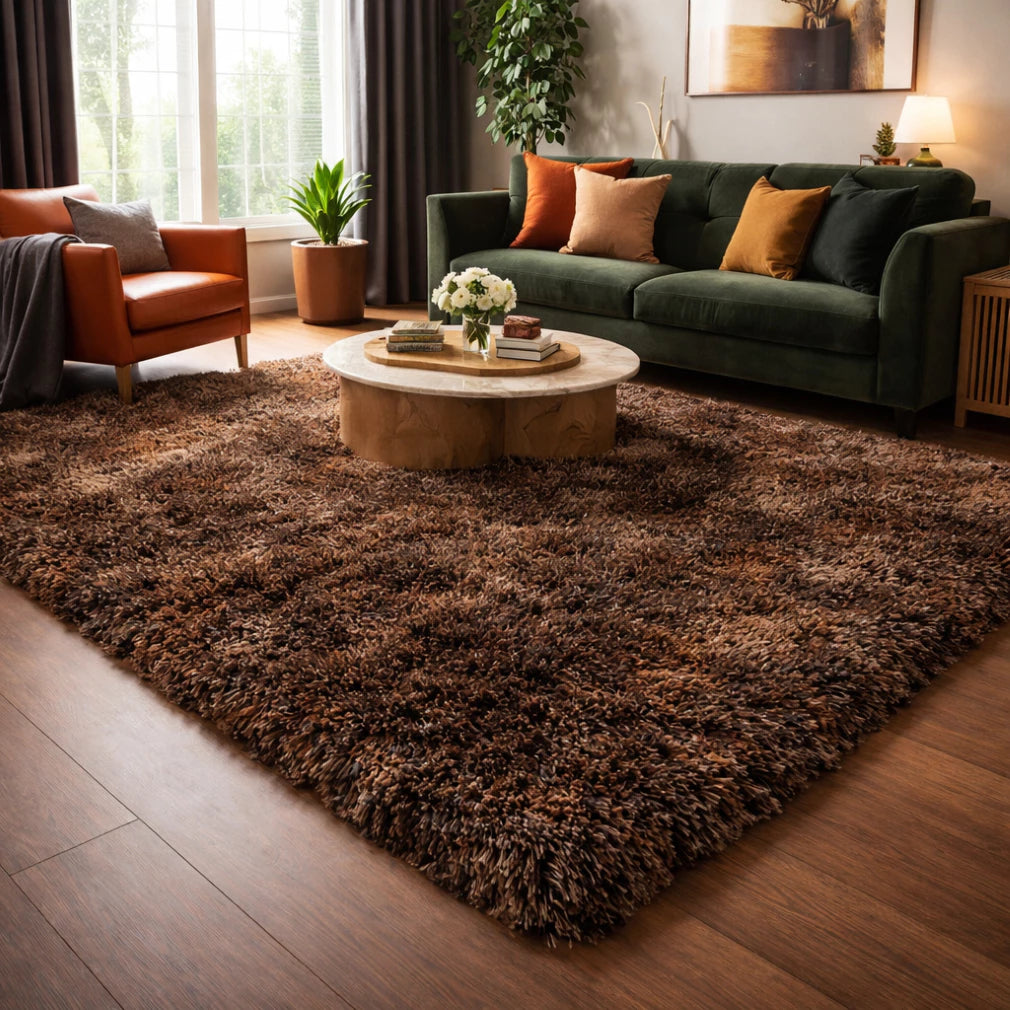 Tapete Peludo Shaggy NOXHome | Felpudo Antiderrapante Sala e Quarto 2,00x2,40m
