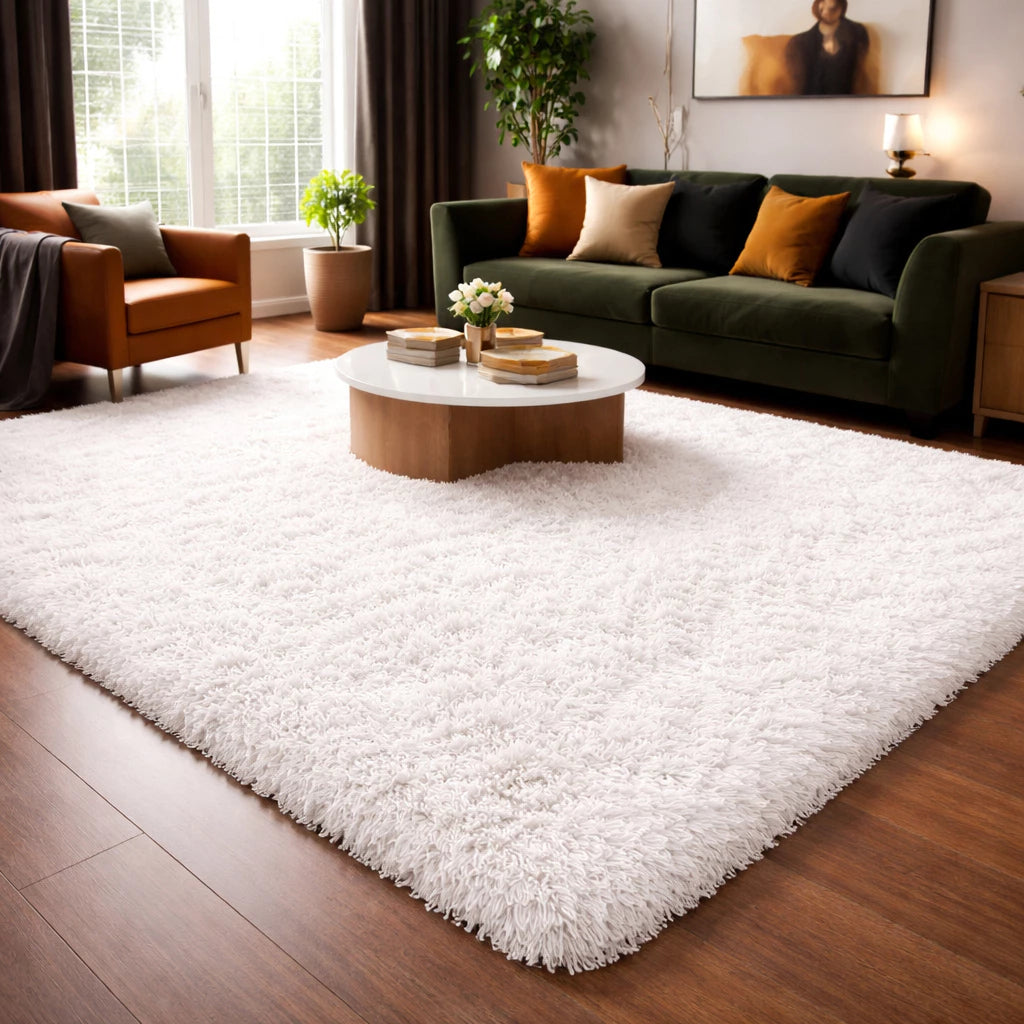 Tapete Peludo Shaggy NOXHome | Felpudo Antiderrapante Sala e Quarto 2,00x2,40m