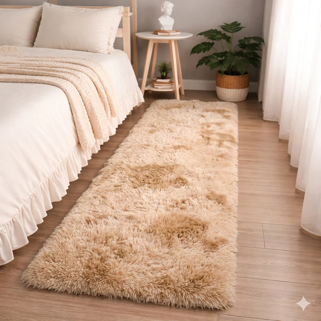 Tapete Passadeira Peludo Shaggy NOXHome | Felpudo Antiderrapante 2,00x0,60m