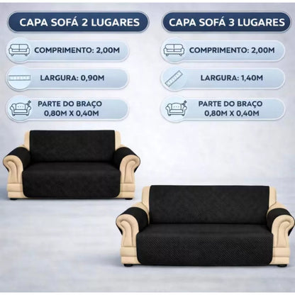Protetor de Sofá de 2 e 3 Lugares Capa de Sofa Impermeável