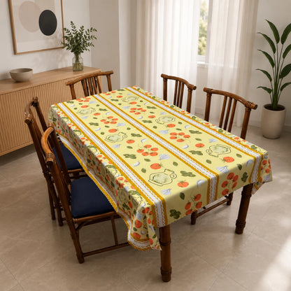 Toalha de Mesa Retangular NOXHome | Tecido Oxford 6 Lugares 2,00x1,40m – Fácil de Limpar