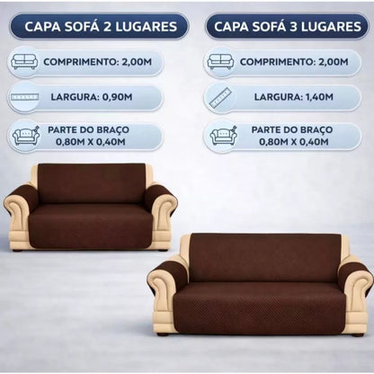 Protetor de Sofá de 2 e 3 Lugares Capa de Sofa Impermeável