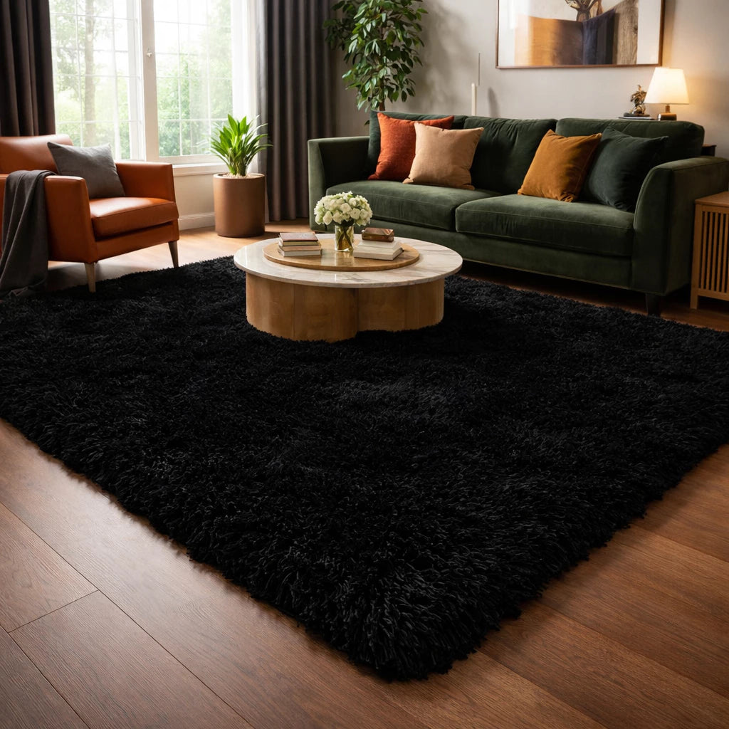 Tapete Peludo Shaggy NOXHome | Felpudo Antiderrapante Sala e Quarto 2,00x2,40m