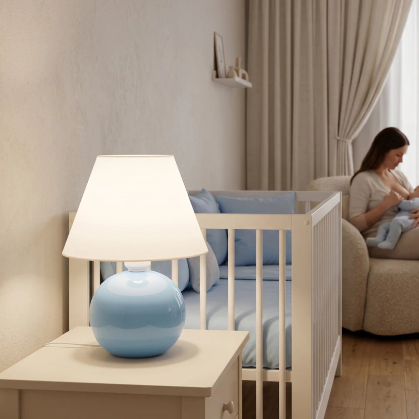 Abajur de Cerâmica Bolinha 20,5 cm Cores Clássicas — detalhe 3