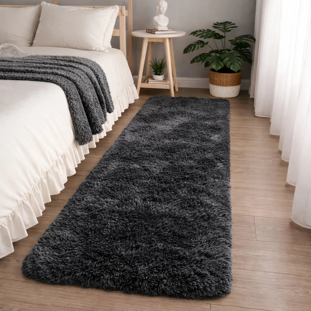 Tapete Passadeira Peludo Shaggy NOXHome | Felpudo Antiderrapante 2,00x0,60m