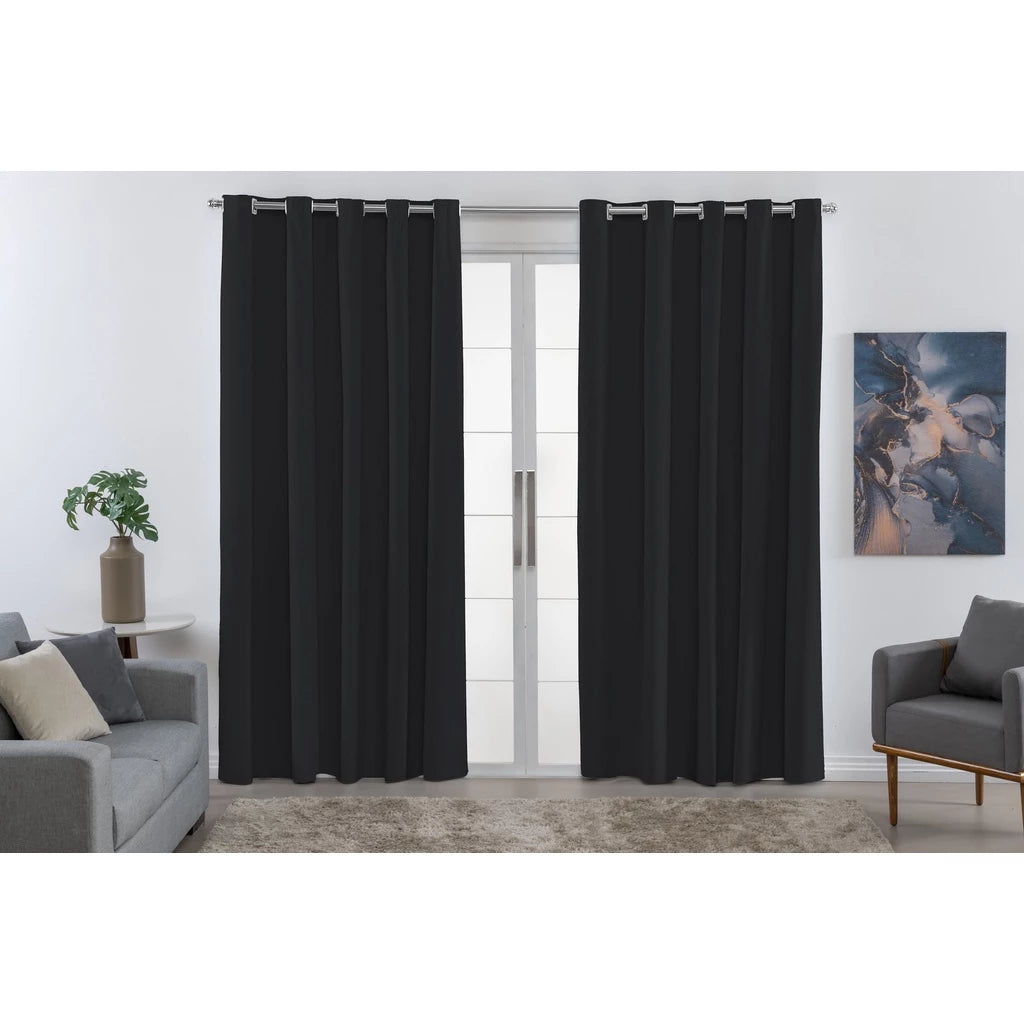 Cortina Blackout PVC NOXHome | 100% Blecaute para Varão Simples 2,00x1,40m