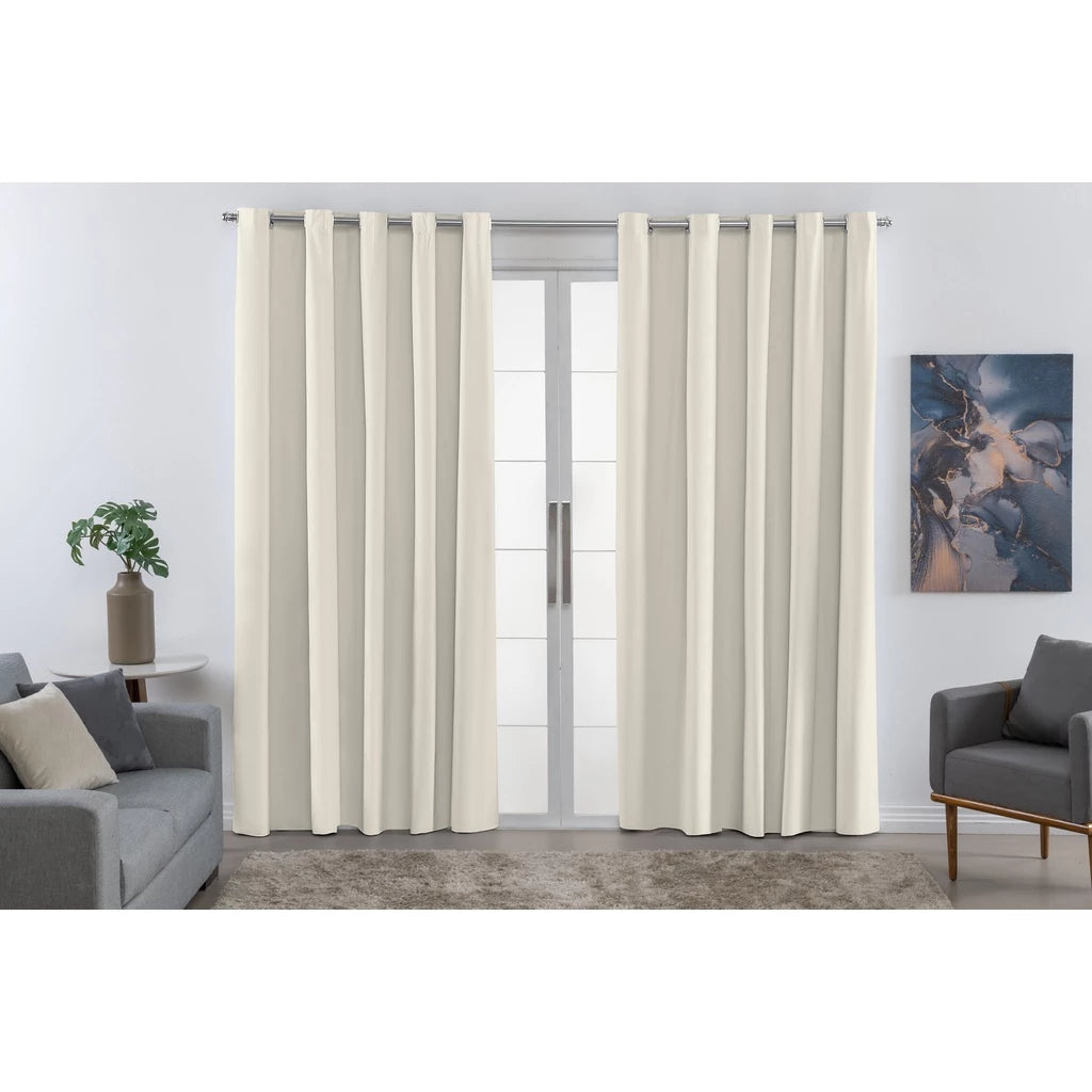 Cortina Blackout PVC NOXHome | 100% Blecaute para Varão Simples 2,00x1,40m