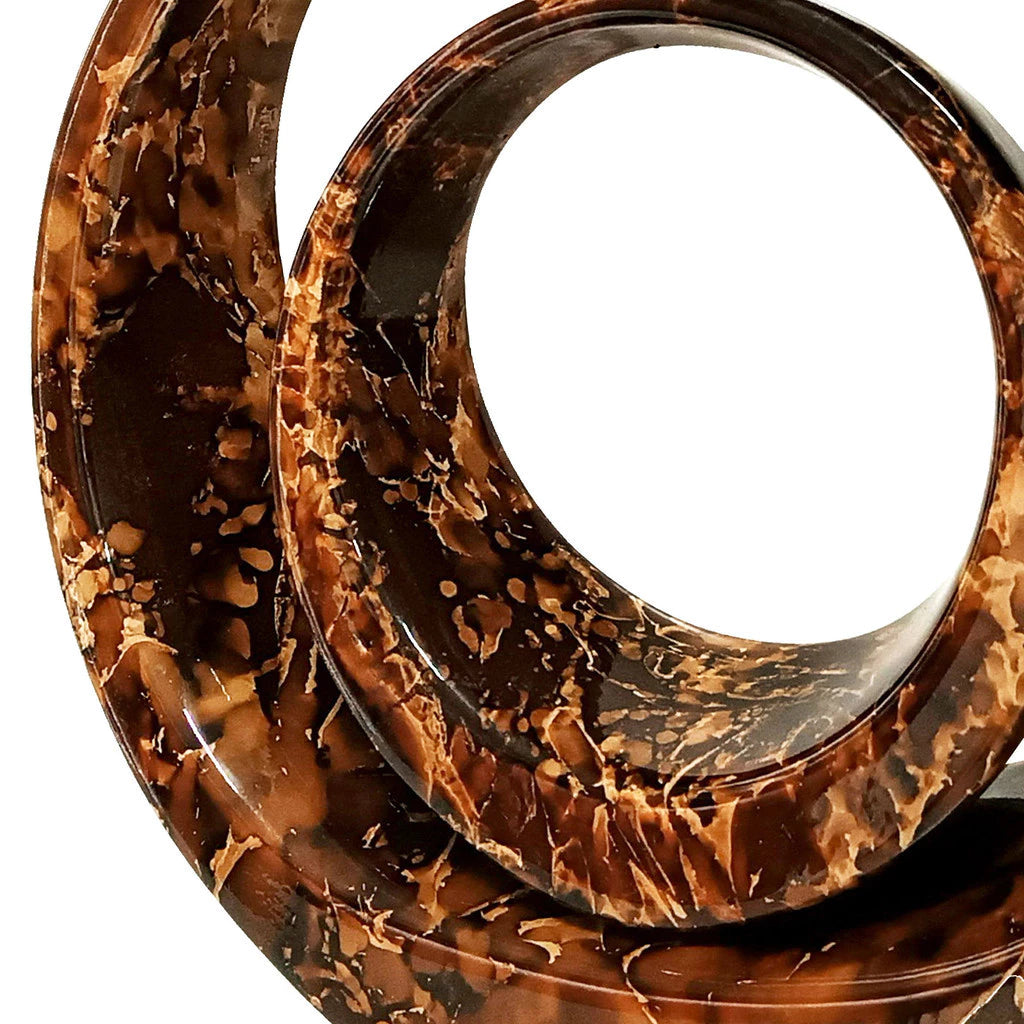Escultura Decorativa Elos Entrelaçados NOXHome | Cerâmica Marmorizada Moderna