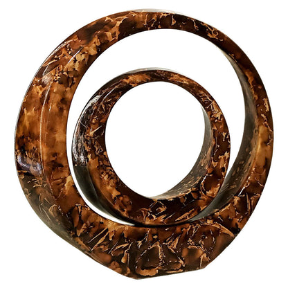 Escultura Decorativa Elos Entrelaçados NOXHome | Cerâmica Marmorizada Moderna