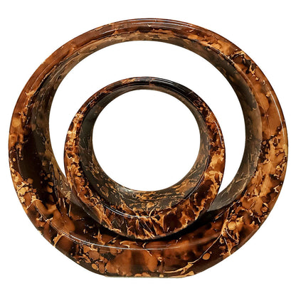 Escultura Decorativa Elos Entrelaçados NOXHome | Cerâmica Marmorizada Moderna