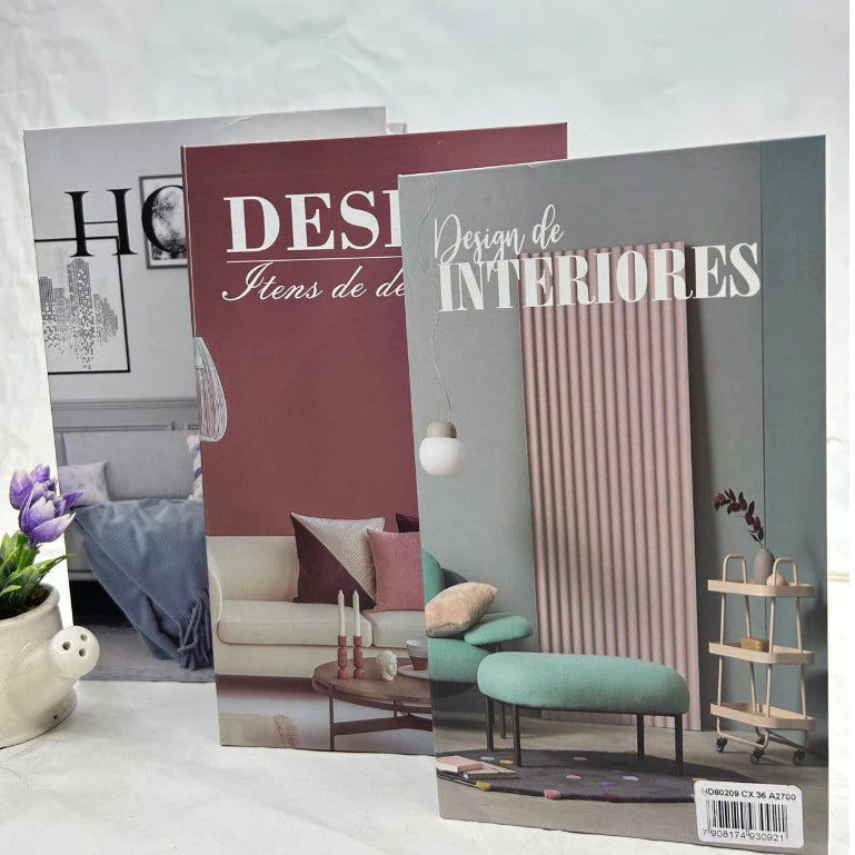 Livros Decorativos NOXHome | Conjunto Organizador Decorativo com 3 Peças