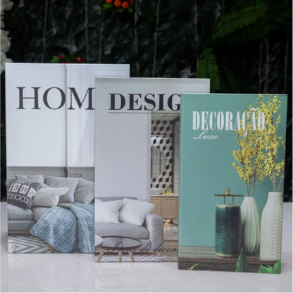 Livros Decorativos NOXHome | Conjunto Organizador Decorativo com 3 Peças