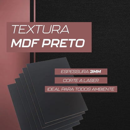 Kit Quadros Decorativos Família Amor Coração NOXHome | MDF Recorte a Laser 3 Peças – Com Fita Dupla Face