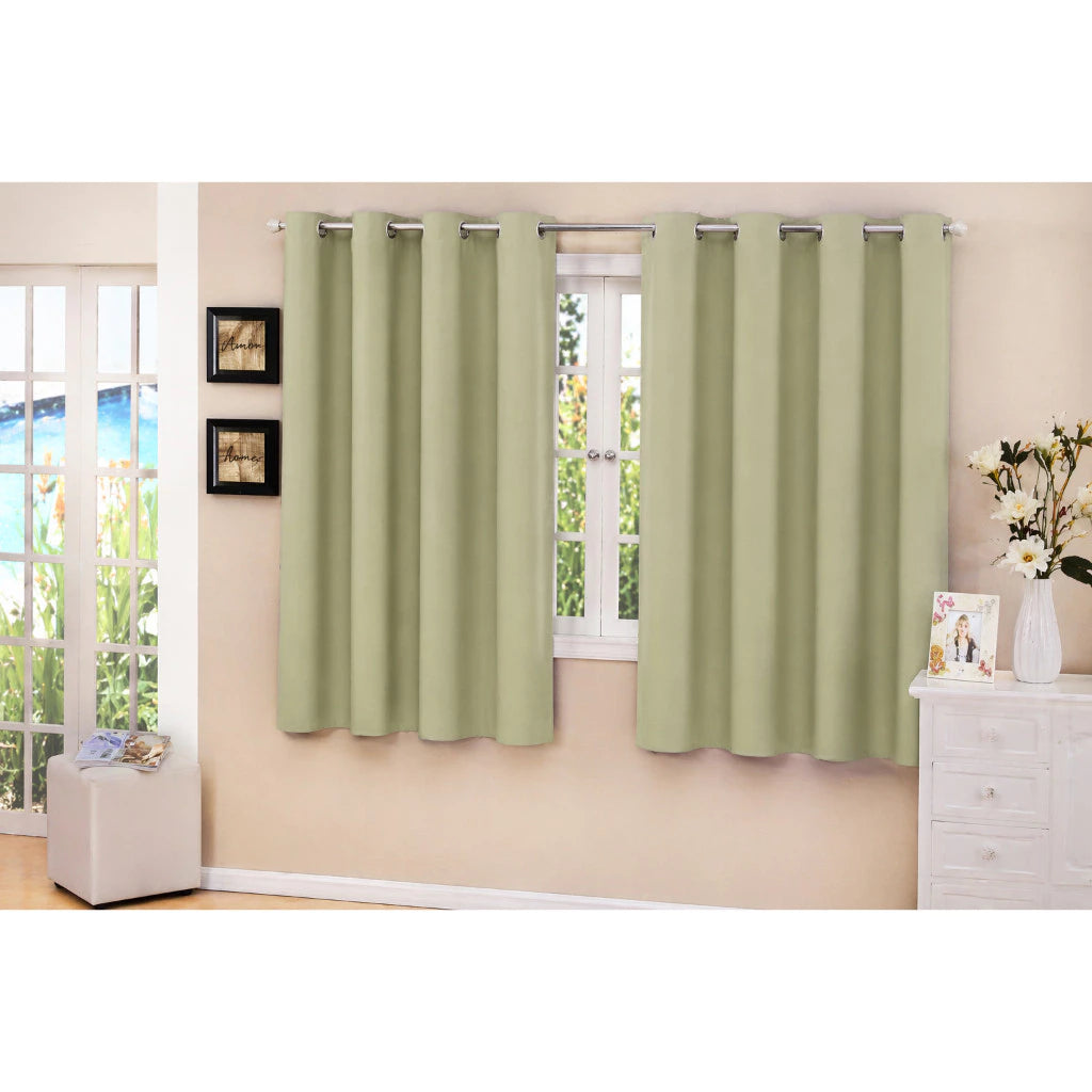Cortina Blackout PVC 100% NOXHome | Corta Luz Quarto e Sala – Ilhós Cromados