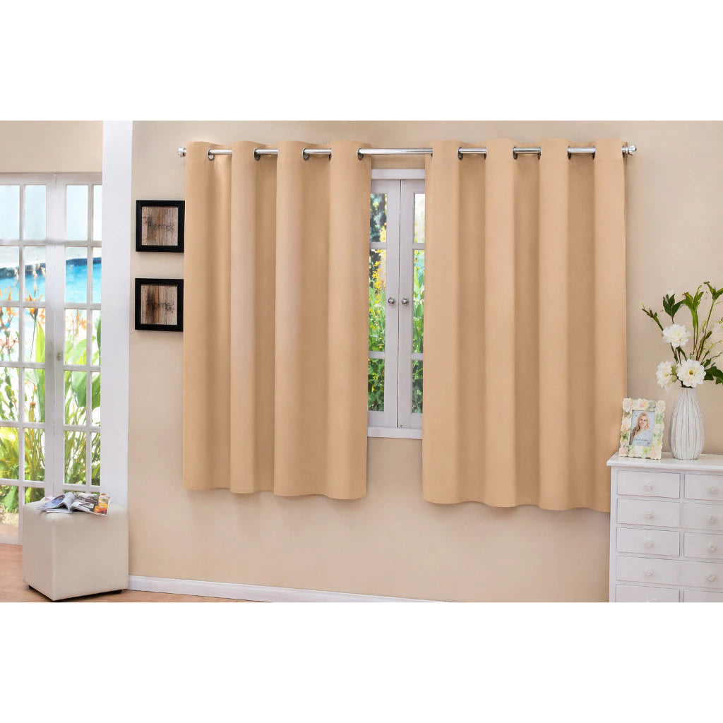 Cortina Blackout PVC 100% NOXHome | Corta Luz Quarto e Sala – Ilhós Cromados