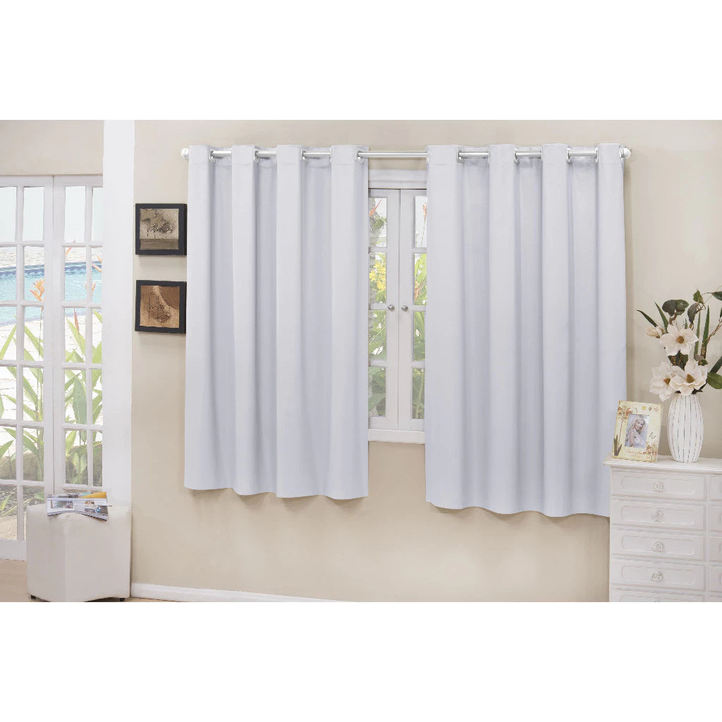 Cortina Blackout PVC 100% NOXHome | Corta Luz Quarto e Sala – Ilhós Cromados