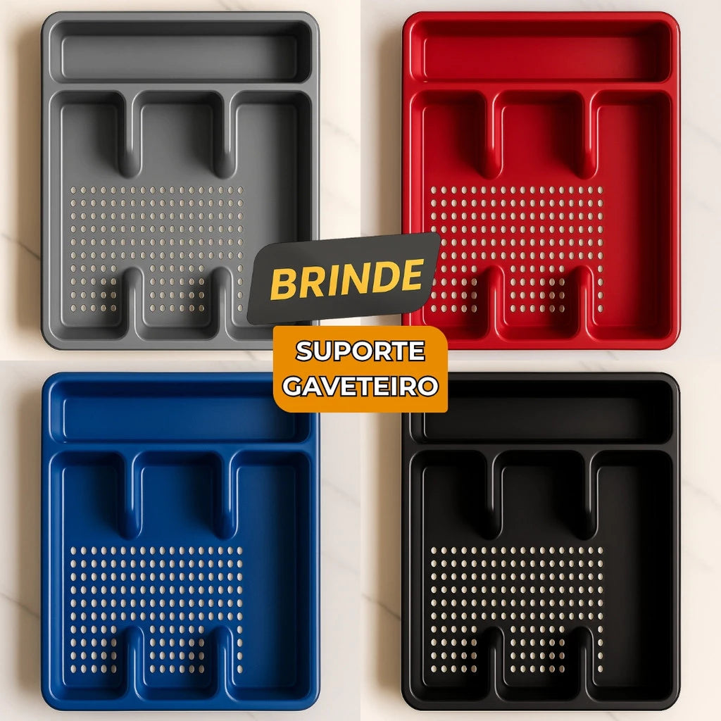 Jogo de Talheres Inox NOXHome | Cabos Anatômicos com Brinde – Kit 4, 17 ou 24 Peças