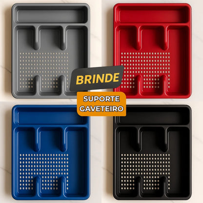 Jogo de Talheres Inox NOXHome | Cabos Anatômicos com Brinde – Kit 4, 17 ou 24 Peças